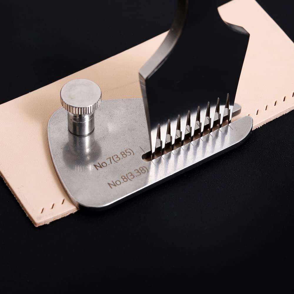 Hisew- Leather Stitching Punch Aid Plate, for Pulling up Pricking