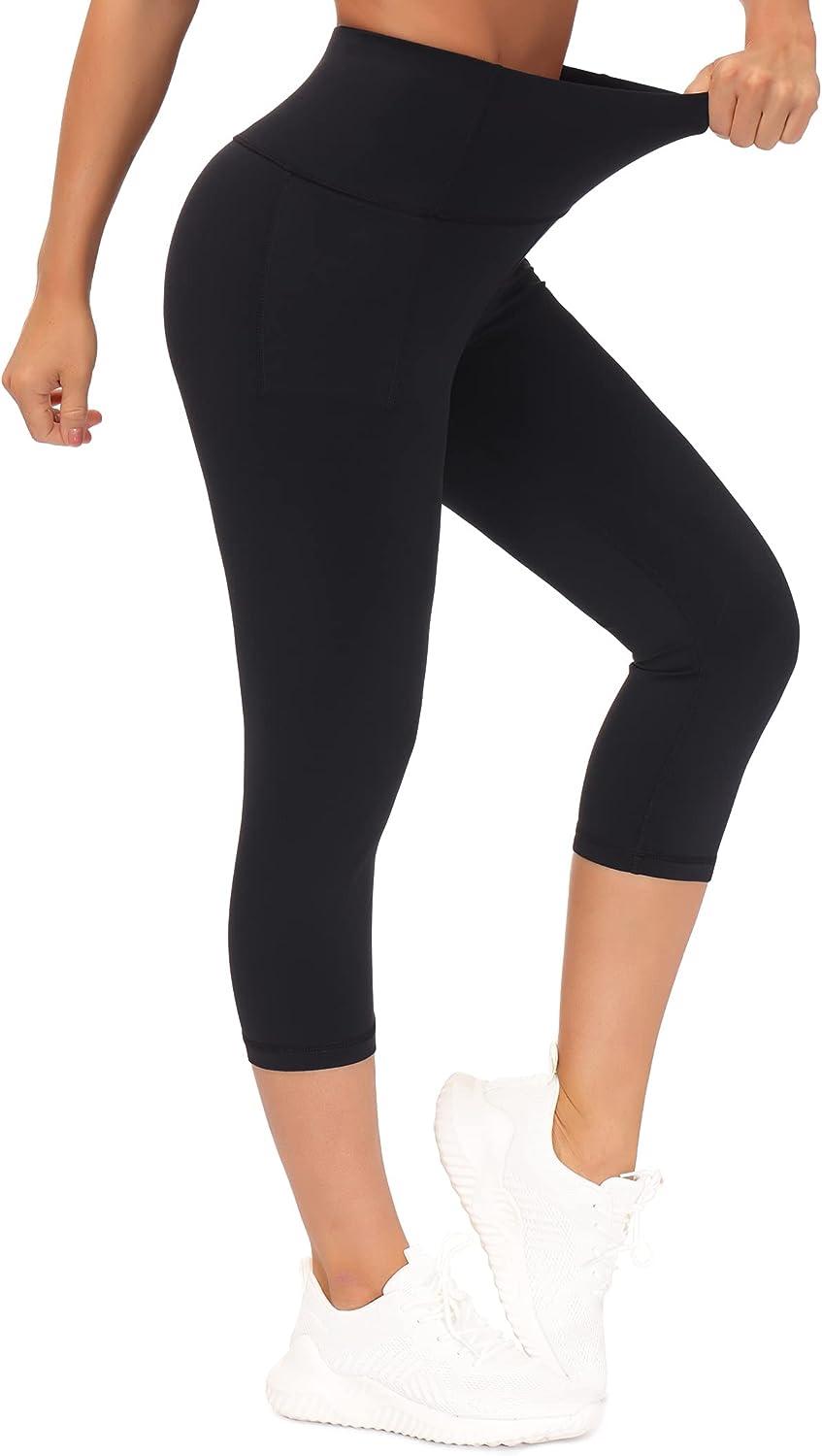 THE GYM PEOPLE Tummy Control Workout Leggings with Pockets High