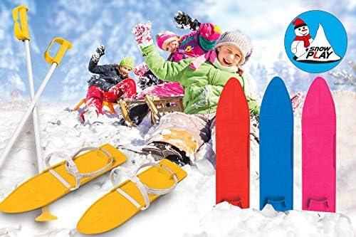 Jamara 460369 - Snow Play Slittino Rotondo 60cm blu – Maniglie su entrambi i lati, Struttura robusta e resistente, Peso leggero