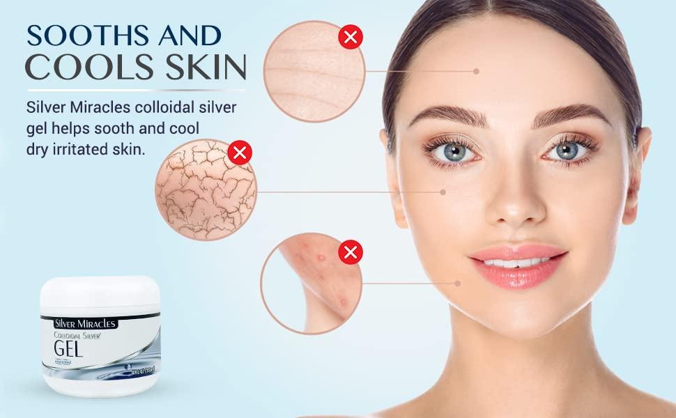 Silver Miracles Colloidal Silver Gel 4oz Sooths and Cools Burns