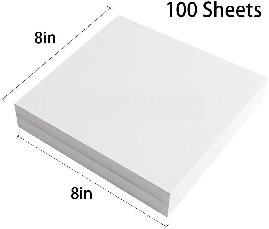  Tearaway Machine Embroidery Stabilizer Backing 100 Precut  Sheets - 8x8 inch fits 4x4 inch Hoop 45gms : Arts, Crafts & Sewing