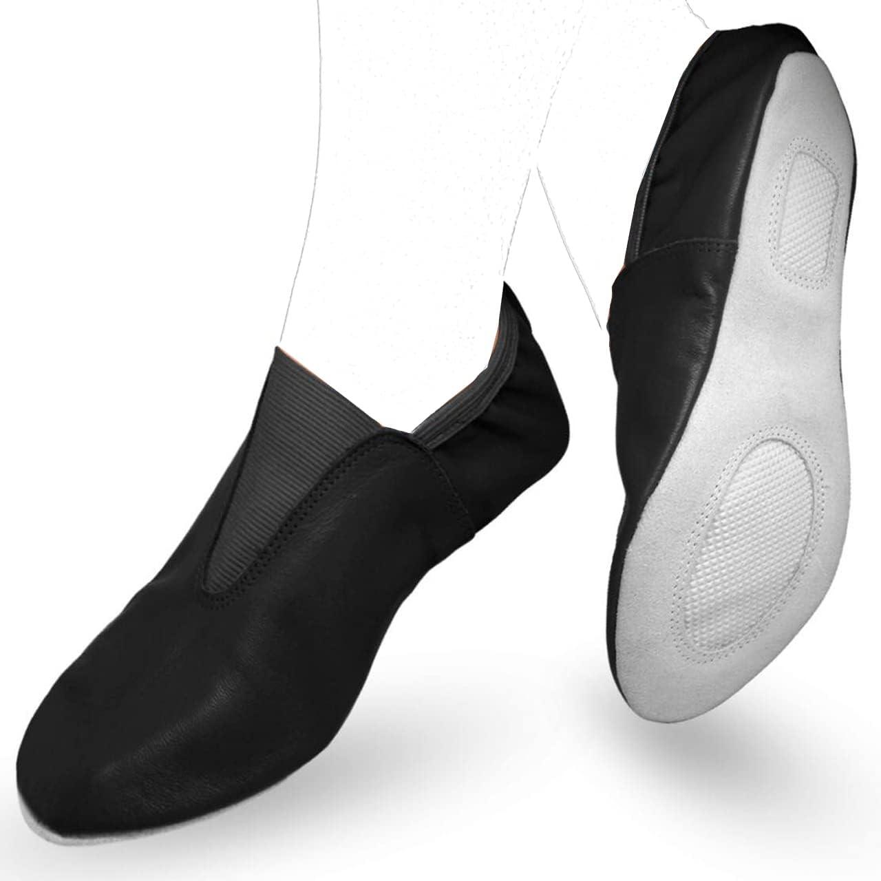 Kids Gymnastic Shoes Goat Leather Trampoline & Tumbling Shoes Slipon Rubber Sole Sizes 4