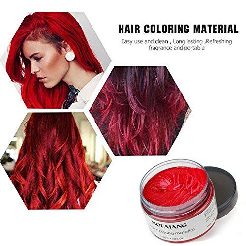 MOFAJANG Hair Coloring Dye Wax, Wine Red Instant Hair Wax, Temporary  Hairstyle Cream  oz, Hair Pomades, Natural Hairstyle Wax for Men and  Women Party Cosplay