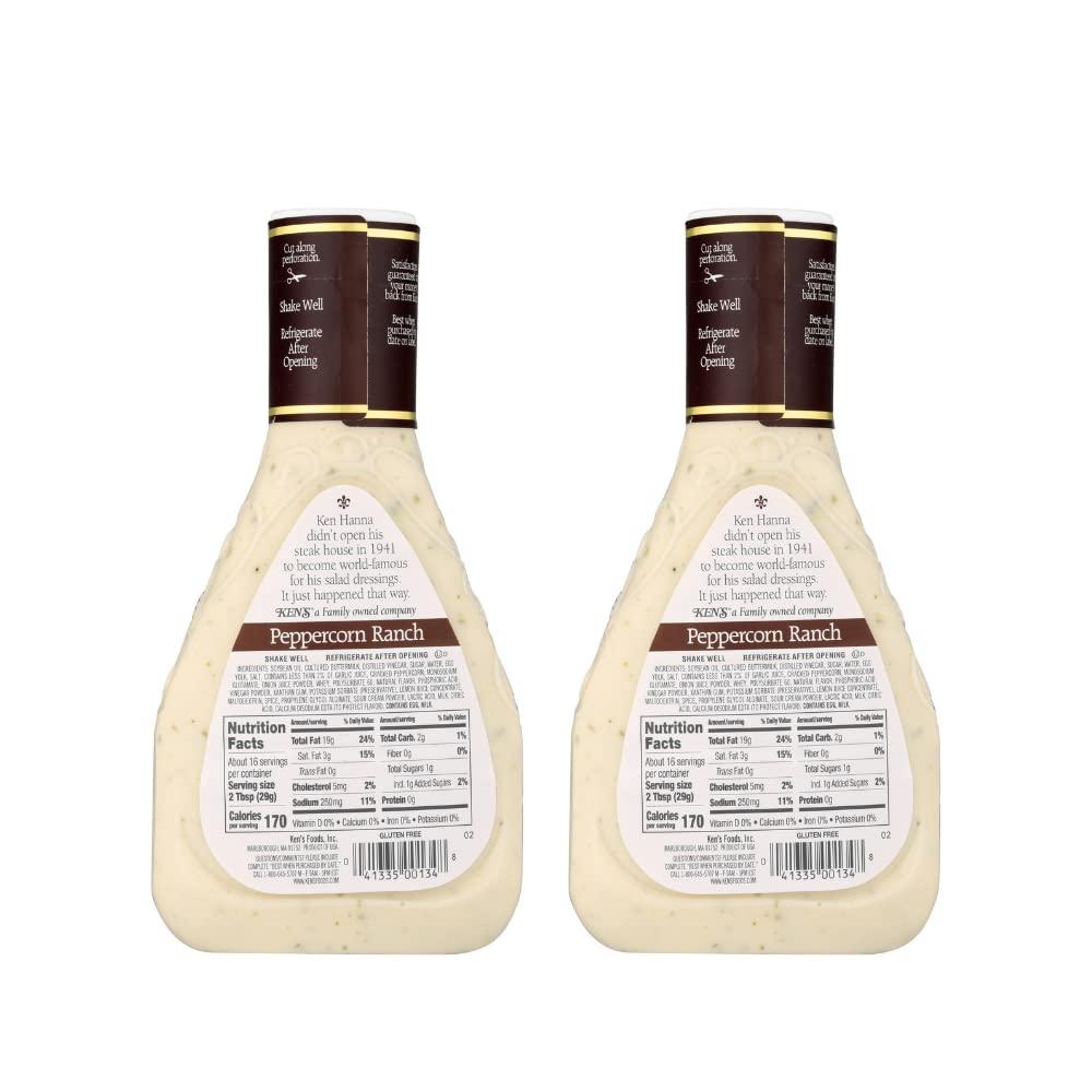 Ken's Steak House Peppercorn Ranch Dressing (Peppercorn Ranch, 16 Fl Oz
