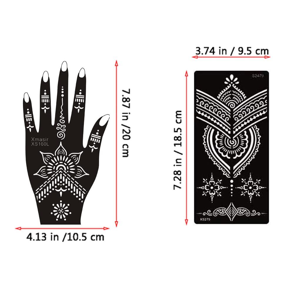 Stencils for Henna Tattoos/Temporary Tattoo Templets Set of 20 Sheets