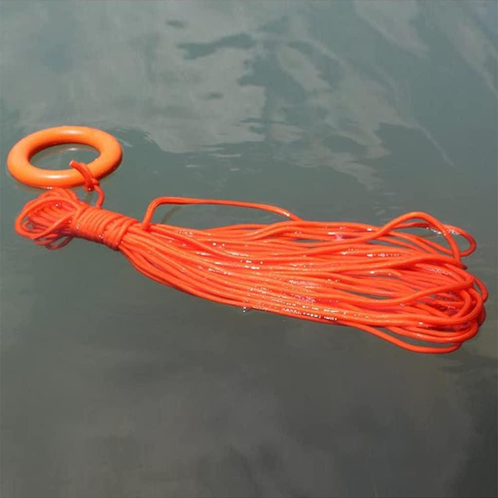 HZFLY Water Floating Lifesaving Rope, 98.4FT Outdoor Professional Throwing  Rescue Rope,Water Life Rope with Safety Snap Hoop and Floating Ring, Orange  Water Floating Rope