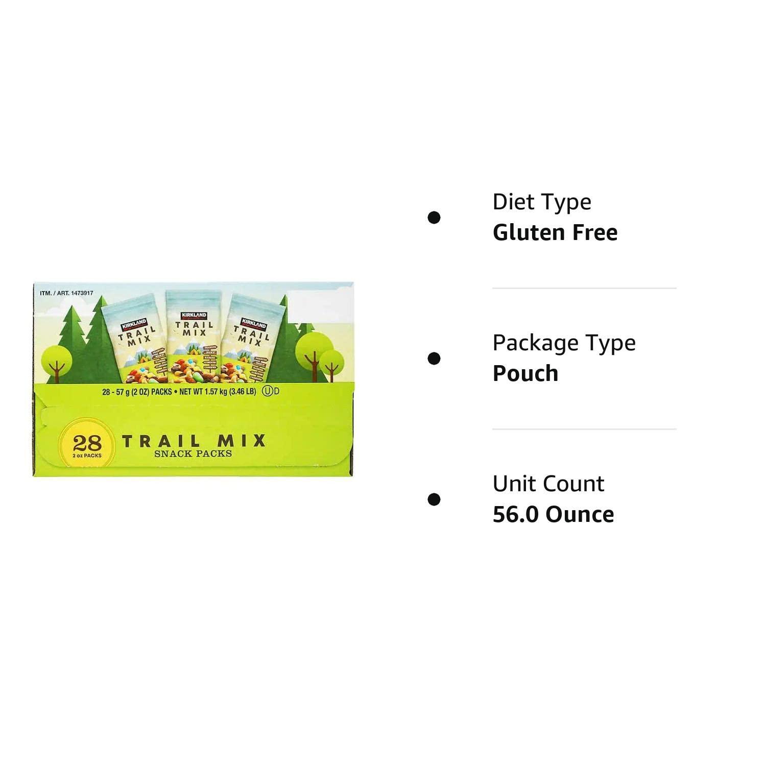 Kirkland Signature Trail Mix Snack Packs 2 oz, 28 Count Buy Online