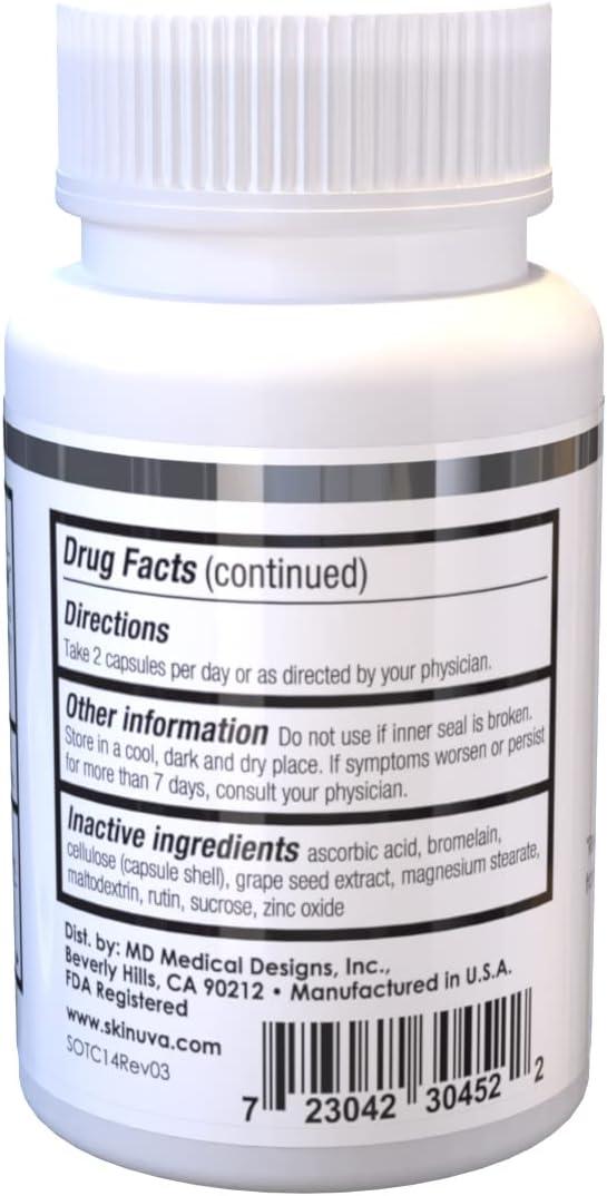 Skinuva Bruise Arnica + Bromelain + Zinc Supplement for Bruising and