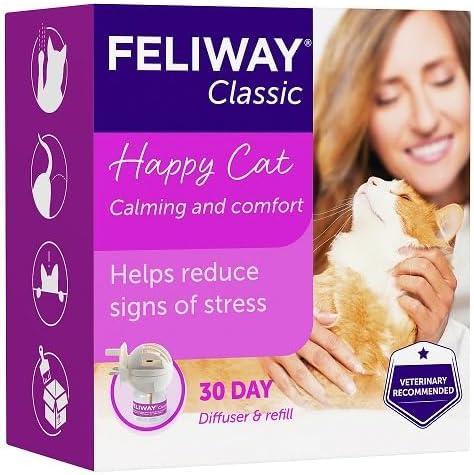 Feliway Classic 20 ml Spray with Classic 30 Day Starter Kit - Diffuser ...