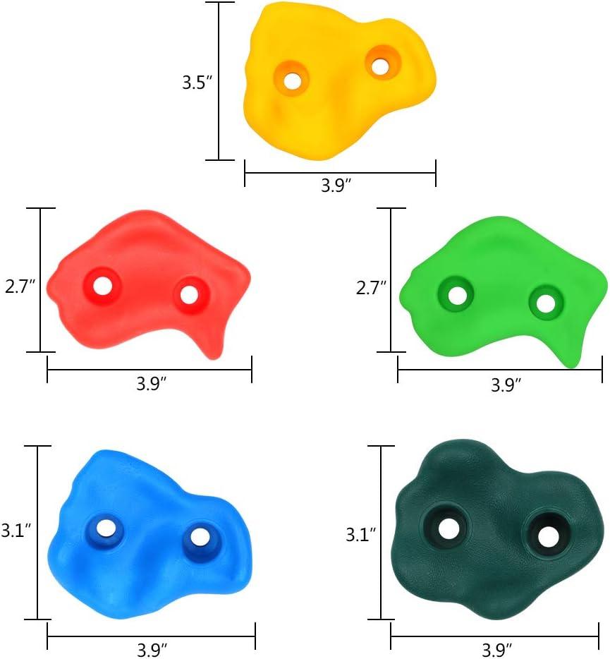 X XBEN 20 Rock Climbing Holds and 6 Ratchet Strap for Kids/Adult