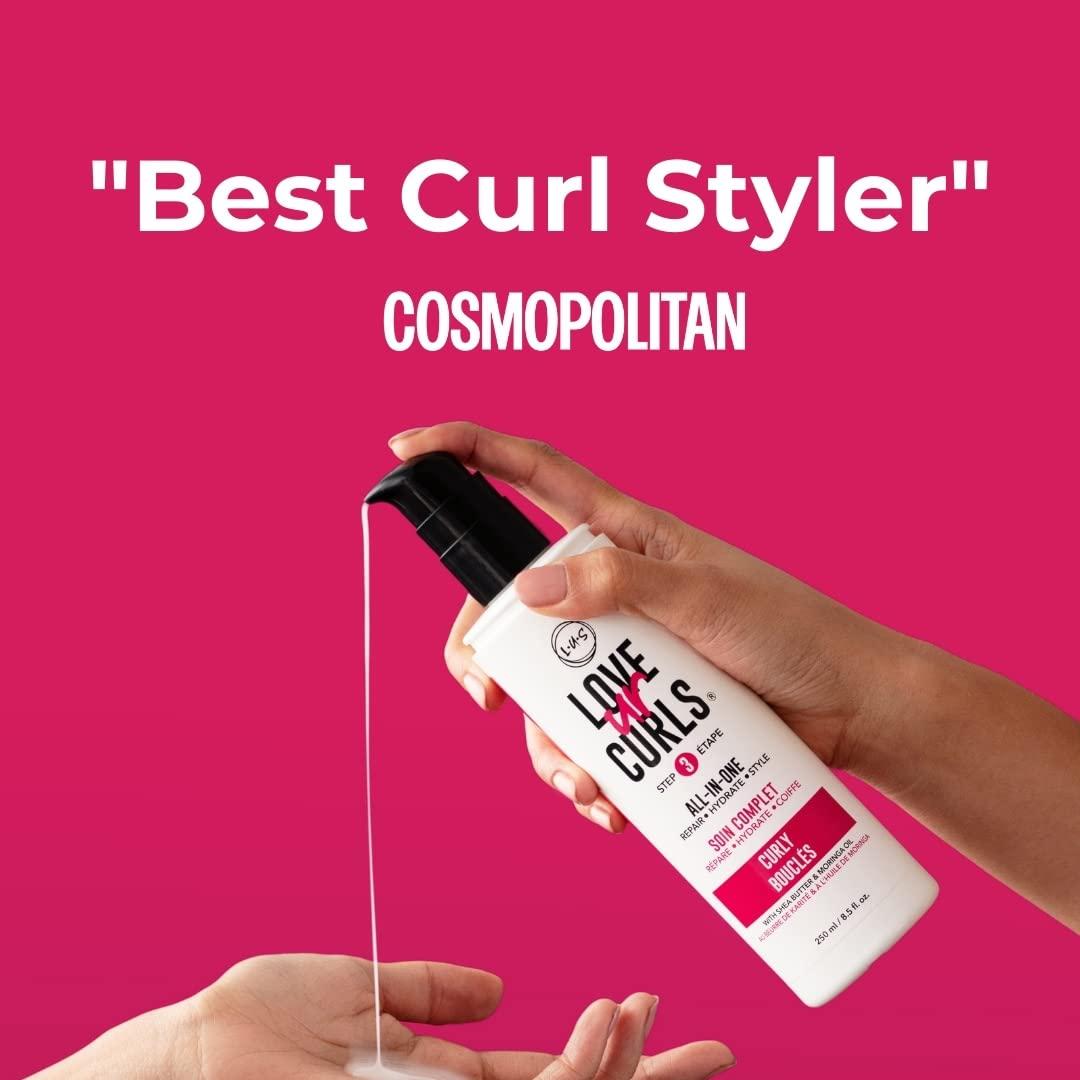 LUS Brands Love Ur Curls AllinOne Styler for Curly Hair, 8.5 oz Repair, Hydrate, and Style