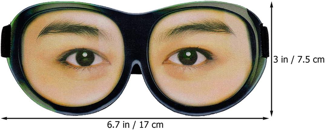 Beaupretty Funny Eye Mask 3D Sleep Mask with Glasses Design Perfect for Travel and Sleeping