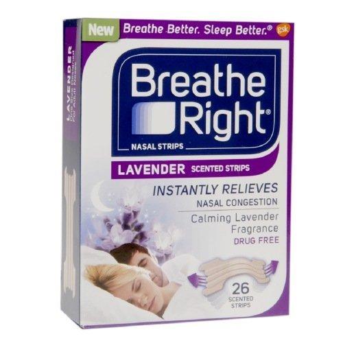Breathe Right Lavender Nasal Strips 26 ea Clear Your Airways with Ease