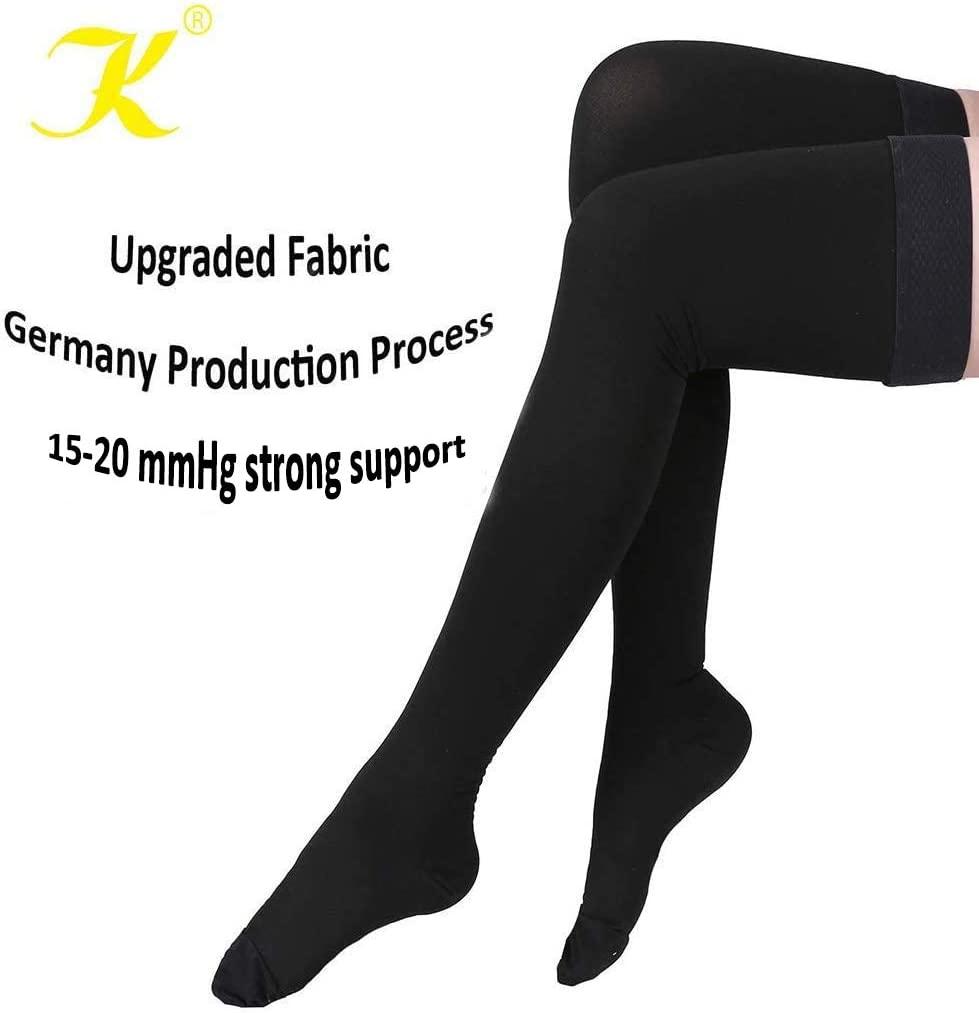 Thigh High Compression Stockings Closed Toe for Men Women Opaque KEKING