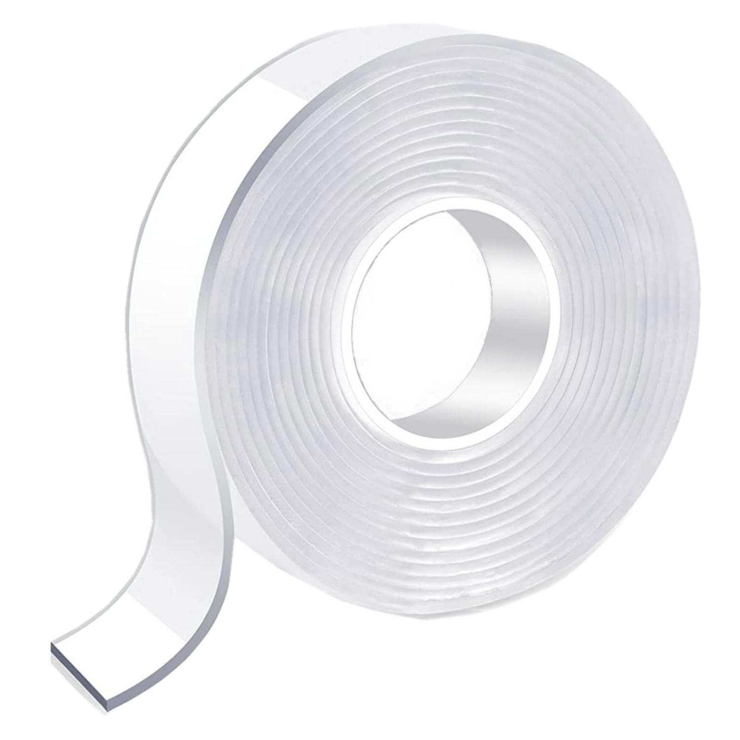 Double Sided Tape Heavy Duty Adhesive Tape, Removable Nano Mounting Tape,  Reusable Picture Hanging Strips, Clear Sticky Wall Tape Strips for Wall