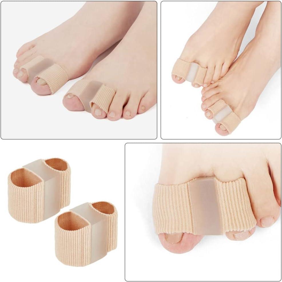 Toe Straightener 2pcs Straightener Splint Nylon Support for Hammer Claw Moleskin for Feet