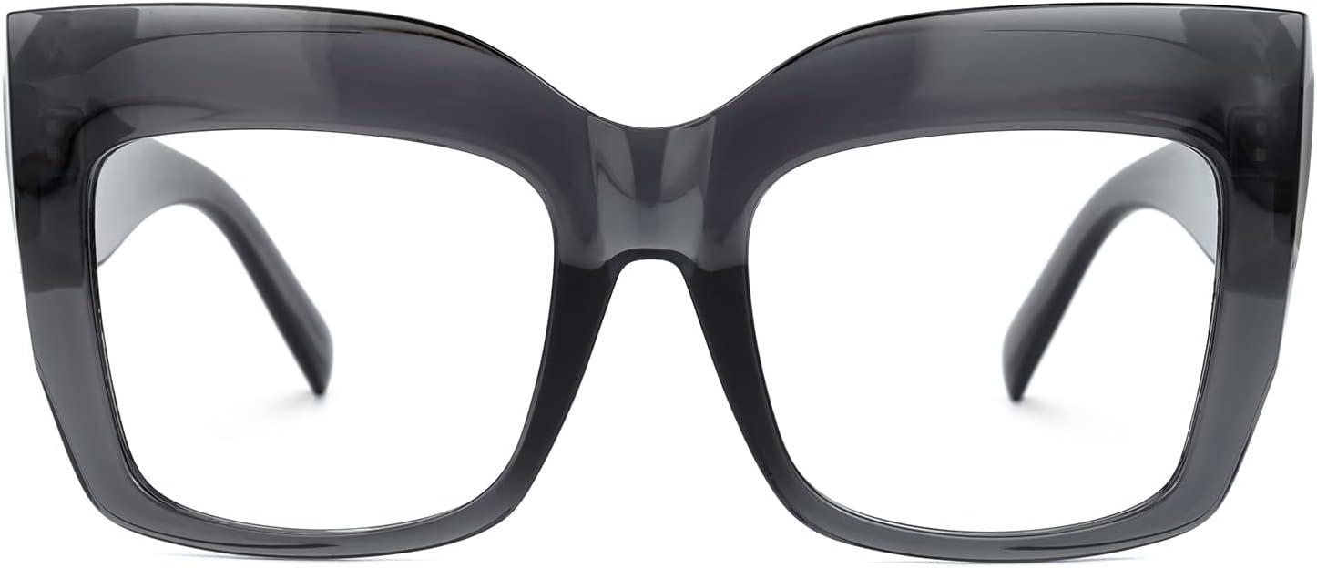 Buy Zeelool Vintage Oversized Cat Eye Glasses for Women Non