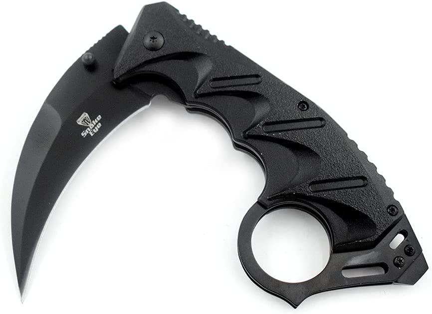Snake Eye Tactical Everyday Carry Karambit Style Folding Pocket Knife