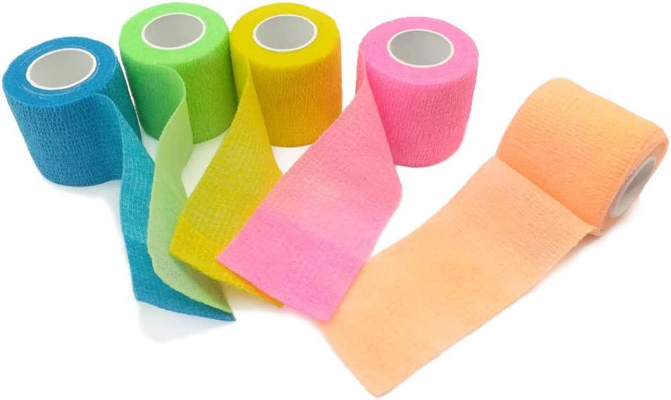 DE Sports Pre-Wrap,12 Pieces Rainbow Pack of Athletic Tape for  Sports,Wrist,Ankle