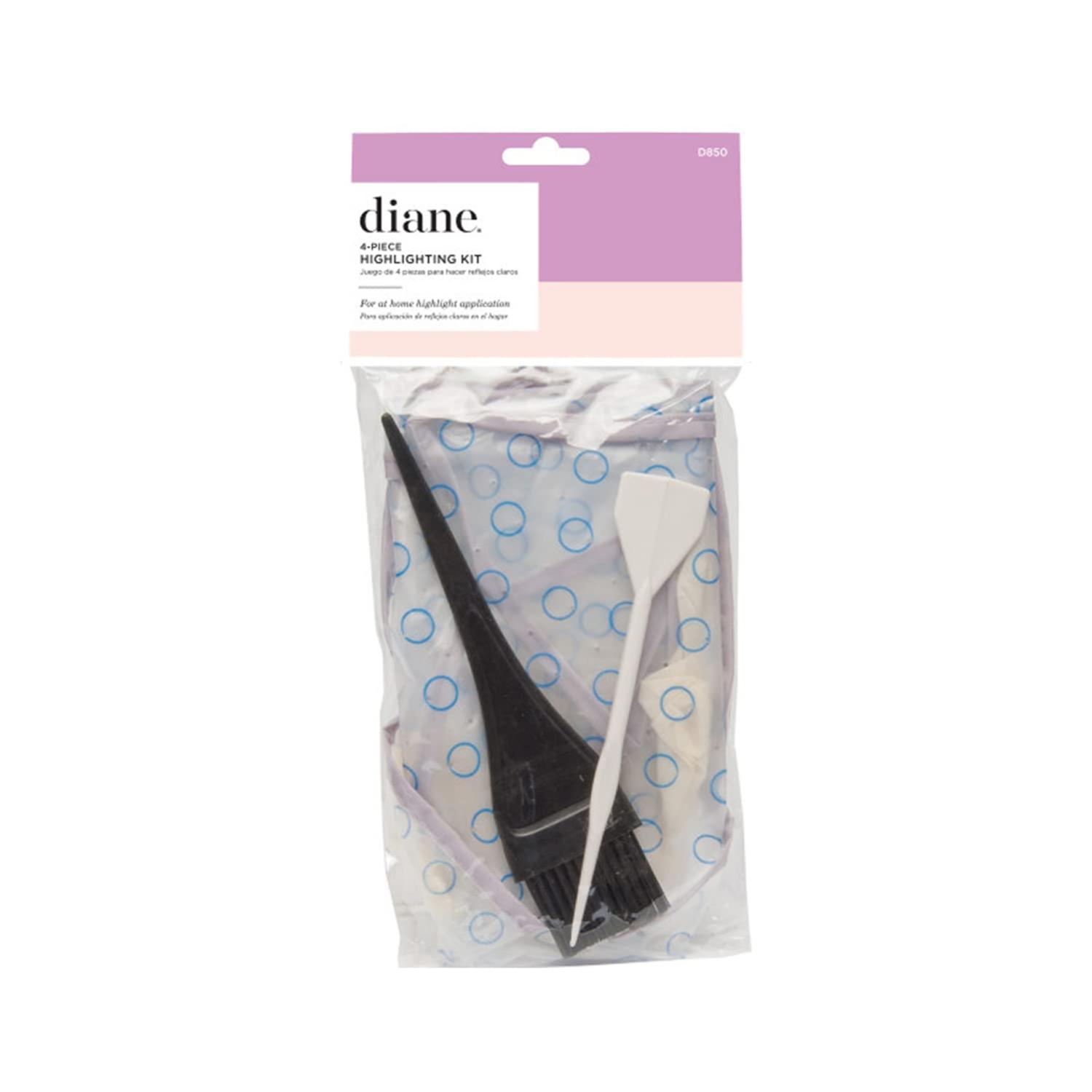 Diane Hair Coloring Kit 4 Piece Set DIY Color, Dye, Highlighting Supplies,  Gloves, Tipping Cap, Spatula