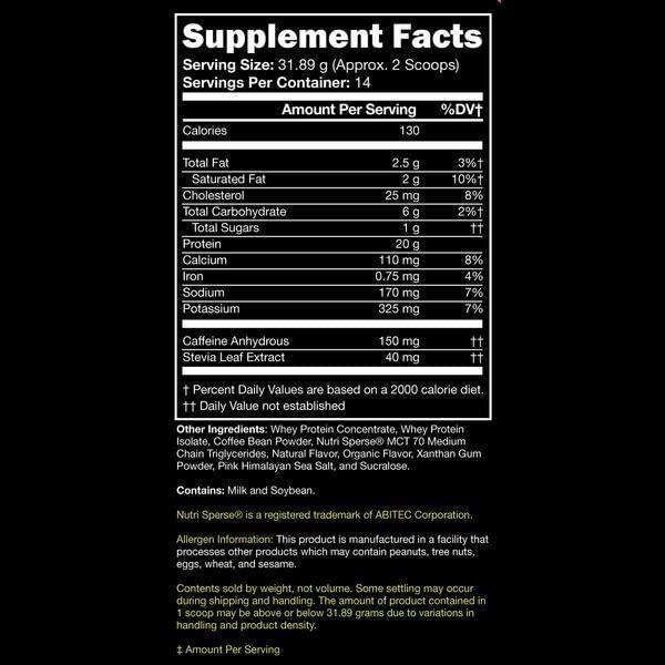 Protein Coffee Co. Nutrition Shake 20g Protein, 2 Shots Espresso