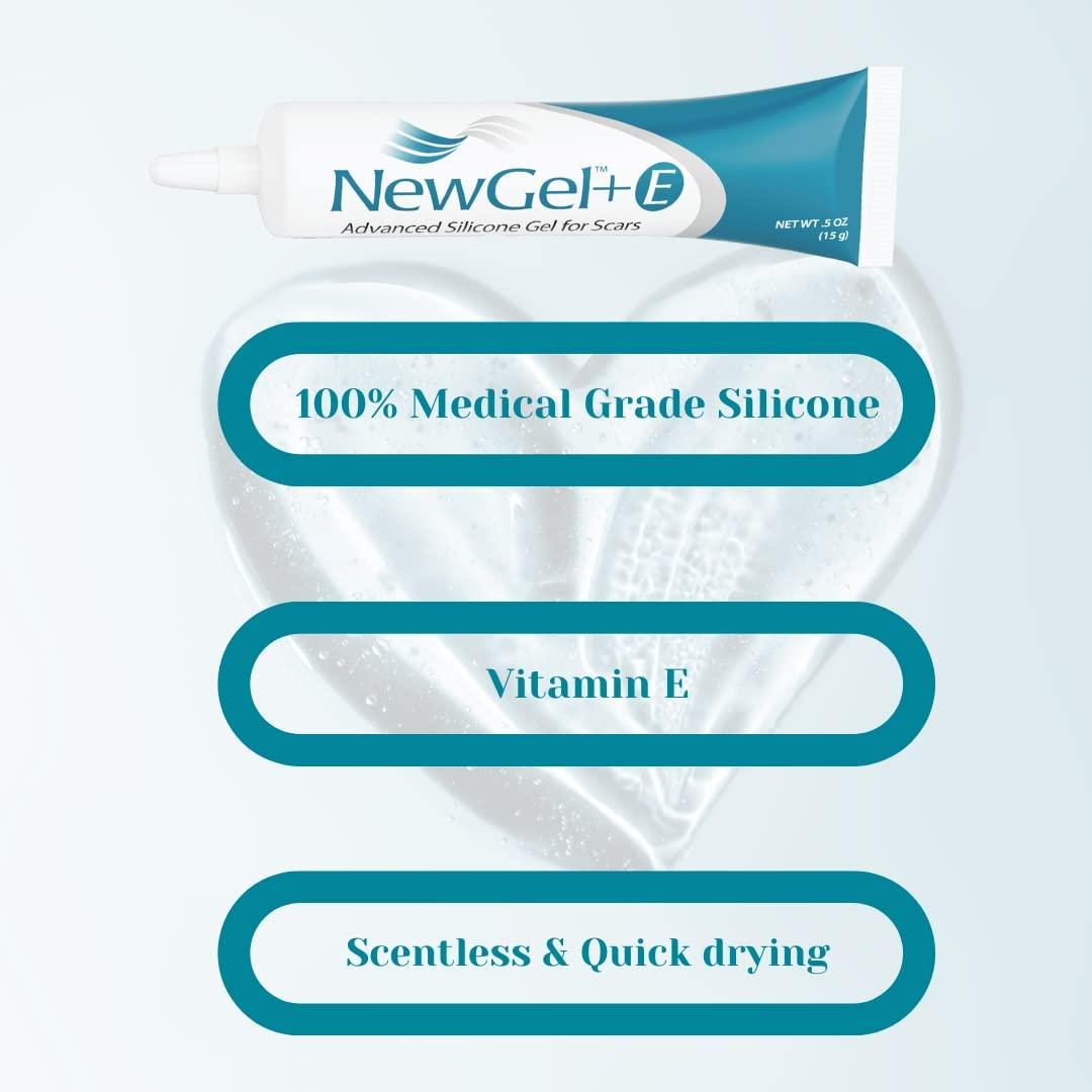 NewGel+E Advanced Silicone Scar Treatment Gel 15g for Old & New Scars