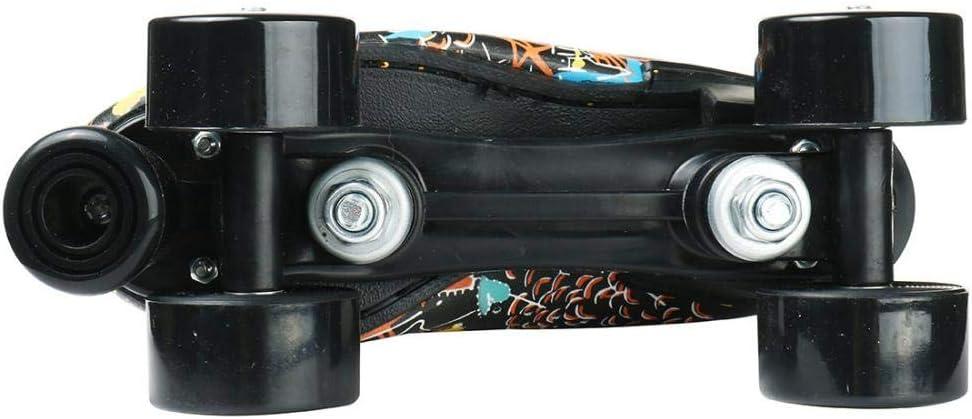 XUDREZ Holographic High Top Roller Skates - Black PU Leather