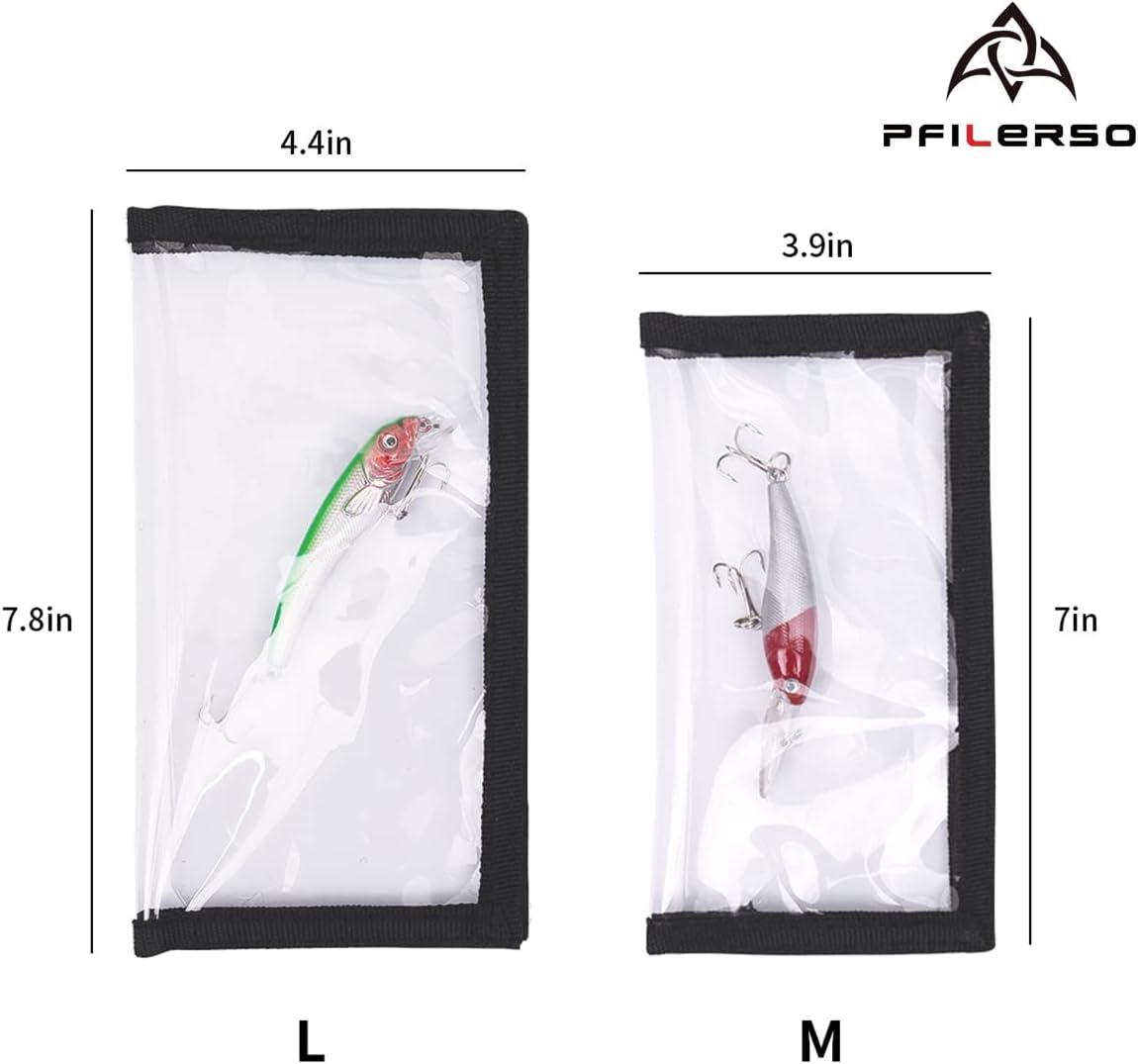 PFILERSO Fishing Lure Wraps 12PCS Clear See-Through PVC Fishing