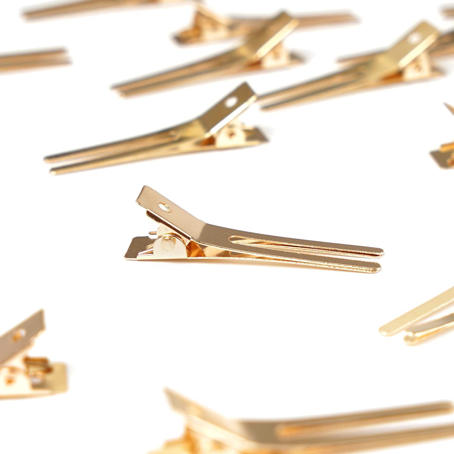 50 Packs DIY Curl Clips, Hairdressing Double Prong Curl Silver Metal Alligator Clips Metal Crocodile Alligator Hair Clips Salon Women Girls Accessorie - View #7