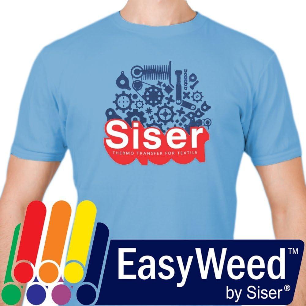 SISER EasyWeed Heat Transfer Vinyl HTV for T-Shirts 12 x 12 Inches 5 Precut  Sheets (White)