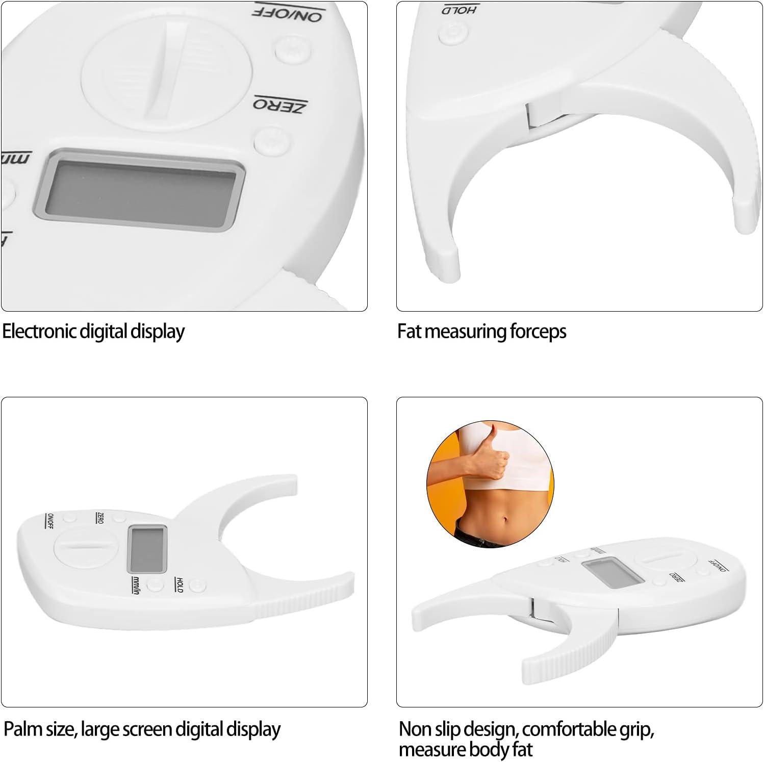 Digital Body Fat Caliper with LCD Display Skin Fat Measurement Device