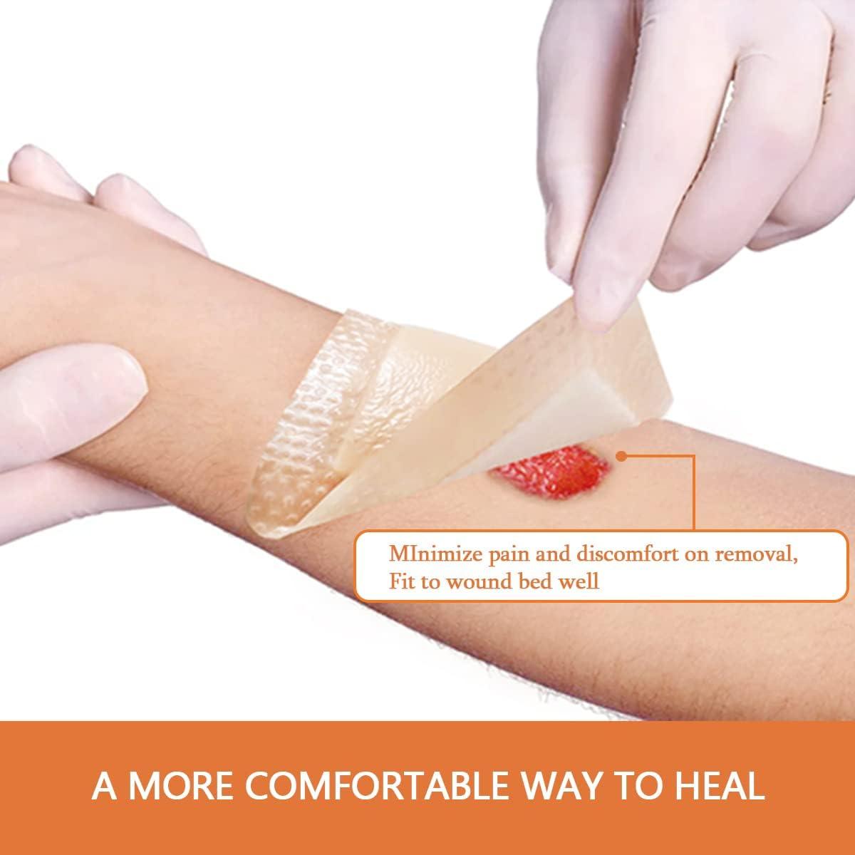 High Absorbency Silicone Foam Dressing for Pressure Ulcers, Bedsores, and Diabetic Ulcers 10