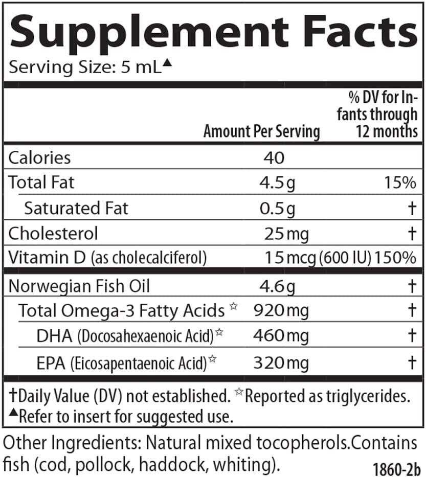 Carlson Baby's DHA, Liquid DHA Baby Supplement, 1100 mg Omega3s