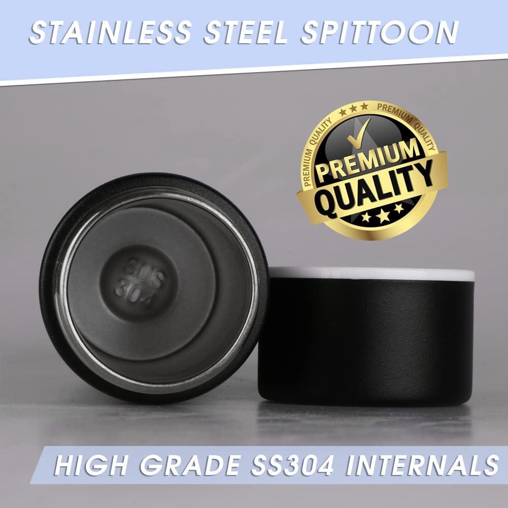 LIVEMUG Pocket Spittoon Bottle - 5 Oz Stainless Steel Portable Spit Cup -  Wide Mouth Dip Spitting Bottle - Matte Black | Buy Now with Express  International Delivery