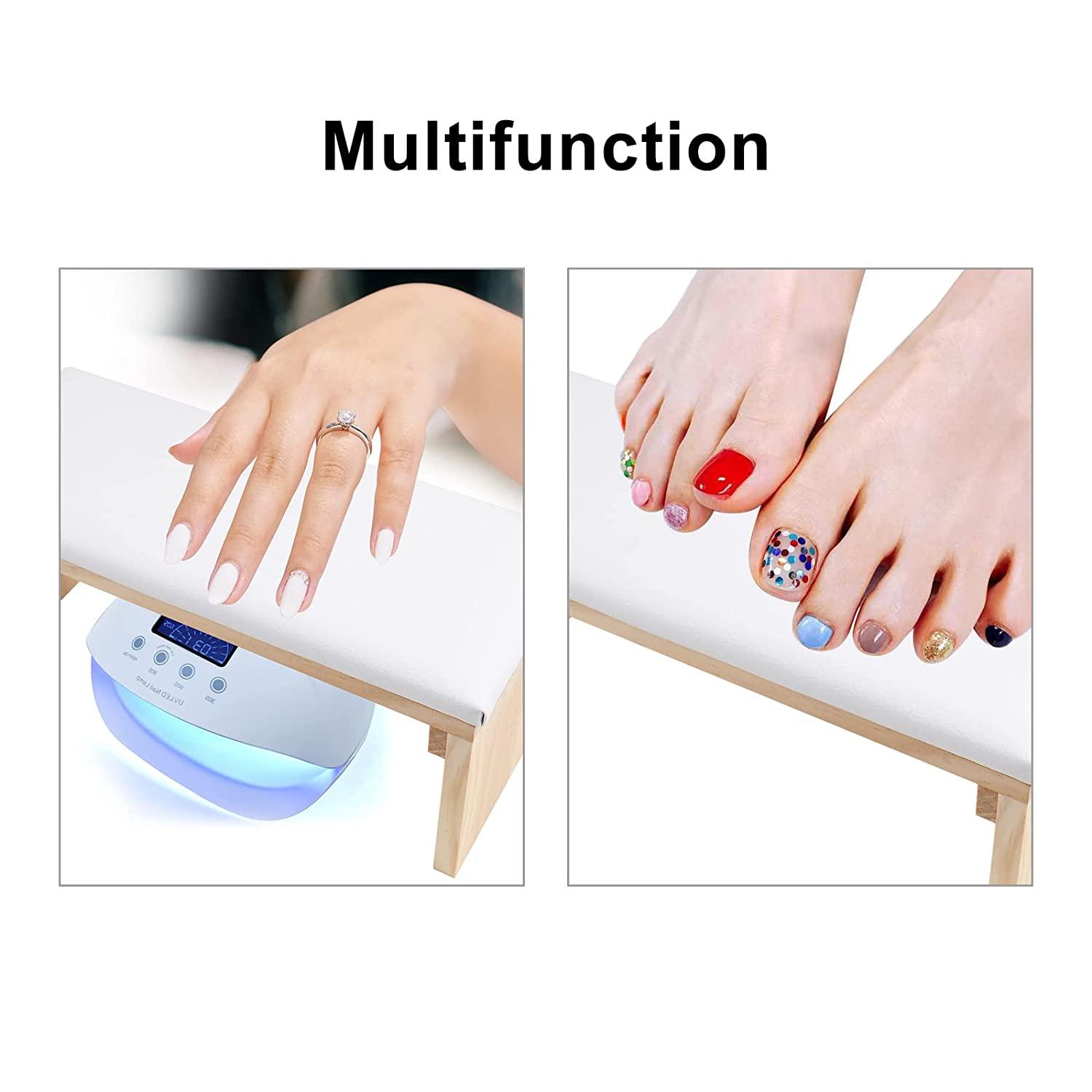 Foldable Nail Arm Rest, Pu Leather Nail Hand Rest For Nails Tech