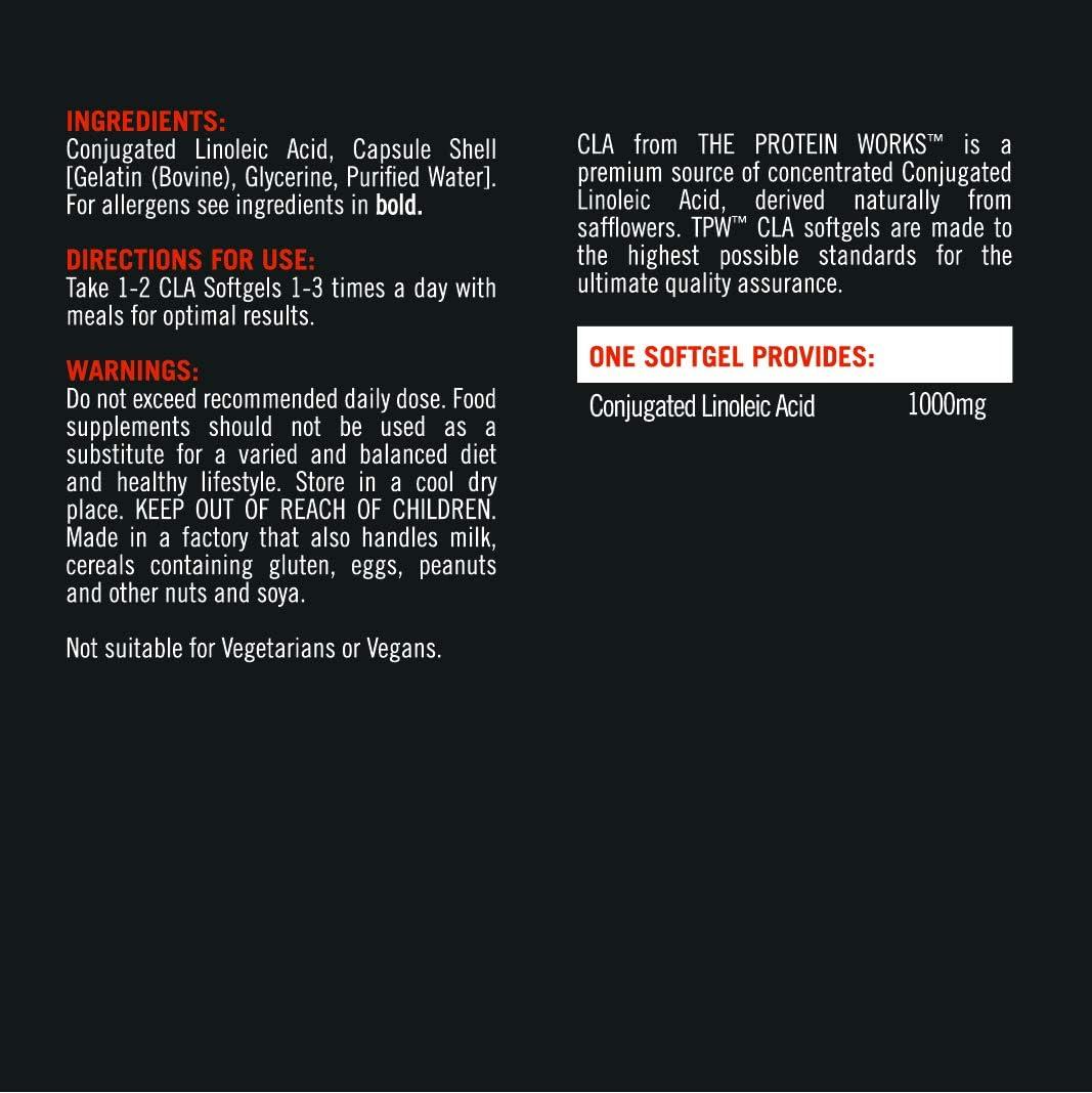 Protein Works CLA Capsules Conjugated Linoleic Acid Food Supplement