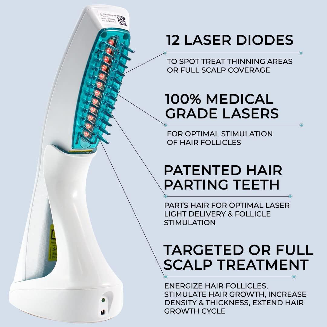 Best Laser Comb For Hair Growth Hairmax ULTIMA 12 Classic Laser Comb for Hair Growth | FDA Cleared