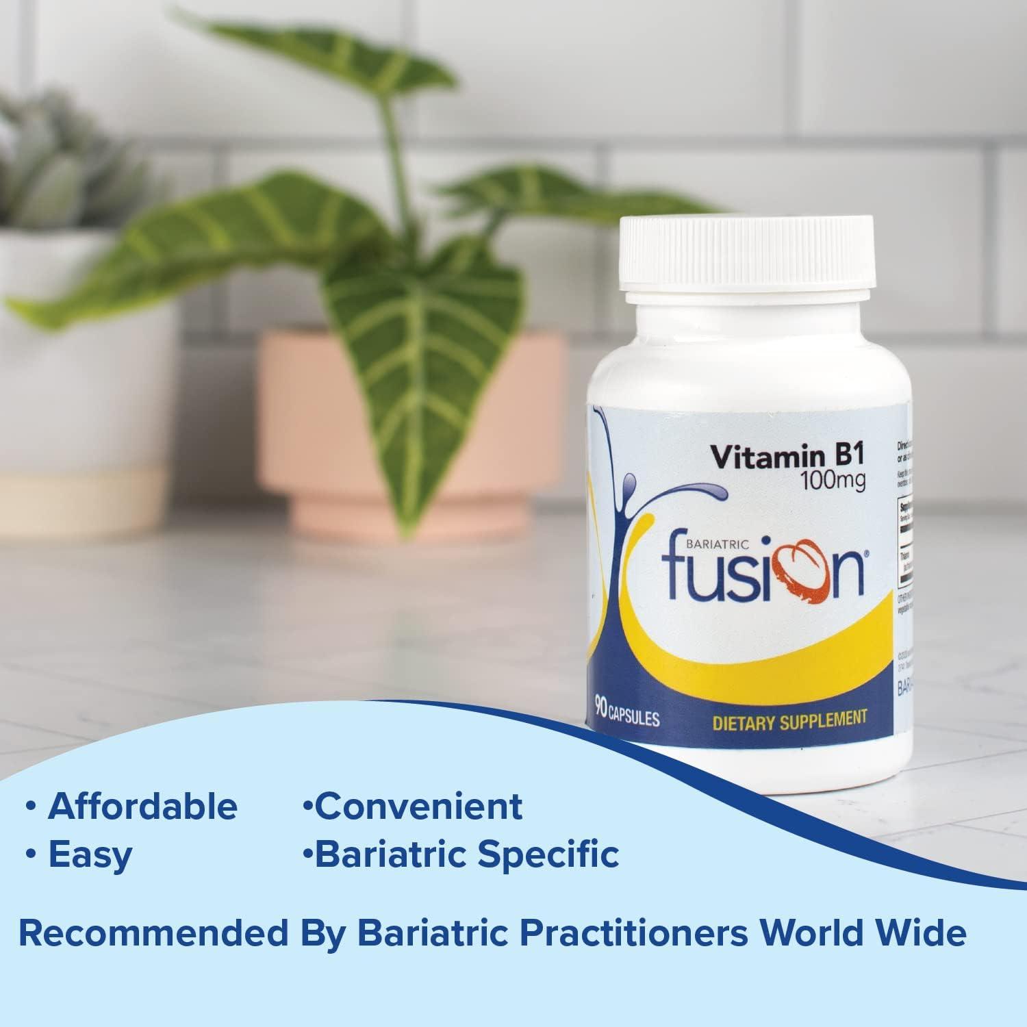 Bariatric Fusion Vitamin B1 Capsules 90 Count For Gastric Bypass