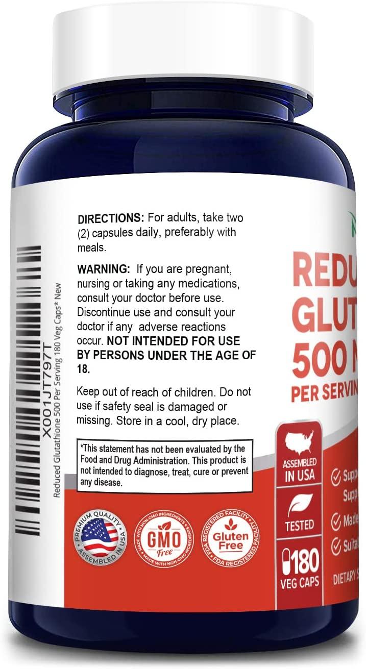 glutathione safe in breastfeeding Glutatión 500mg x 240 | Naturebell main image 1