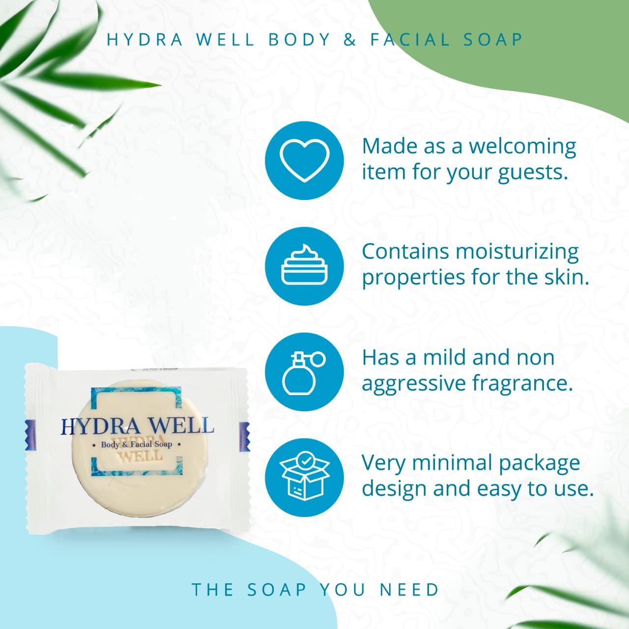 HYDRA WELL 1 OZ (50 Pack) Bar Soap Round Bulk Hotel Travel size