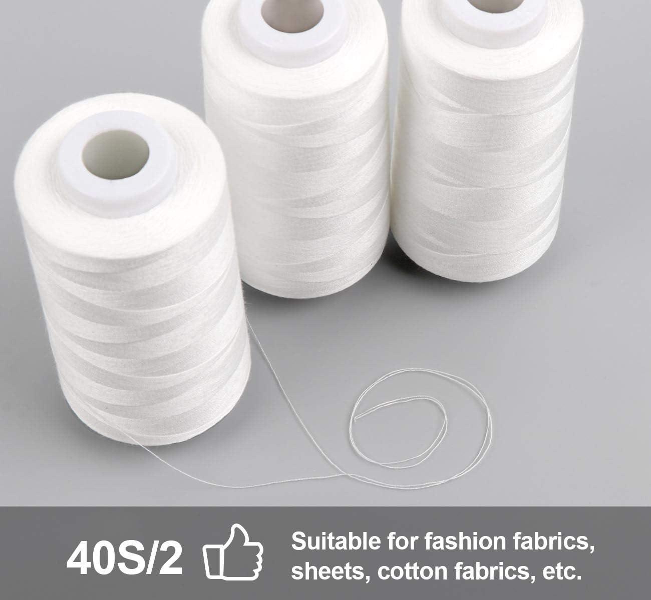 36Pcs Black and White Sewing Thread 40S/2 Prewound Bobbin Thread