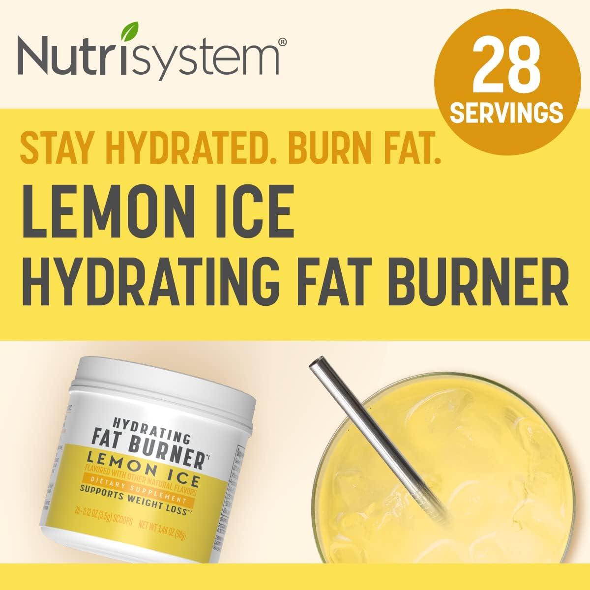 Nutrisystem Lemon Ice Hydrating Fat Burner Supplement 28 Servings