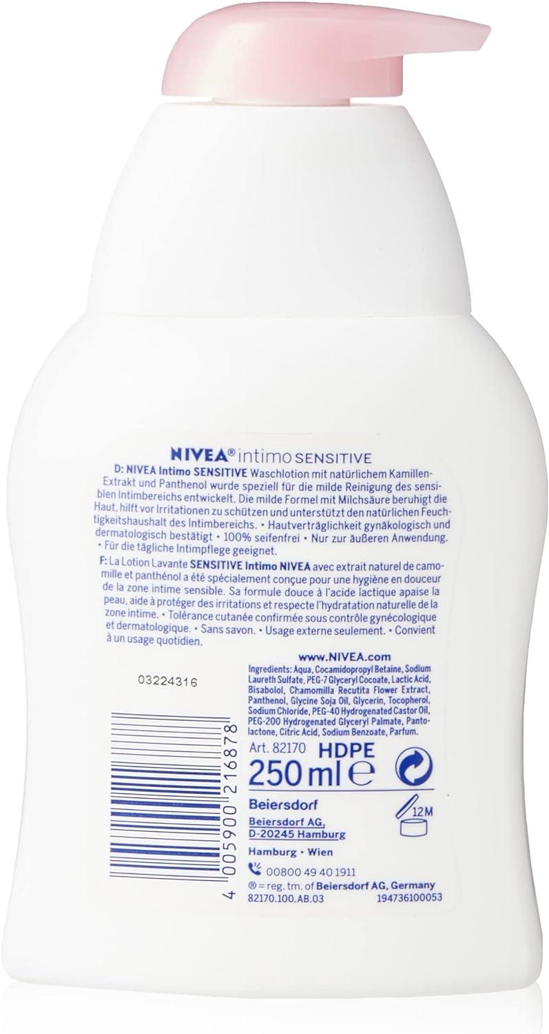Nivea Intimo Sensitive Intimate Wash Lotion 250 ml / 8.3 fl oz (with pump)