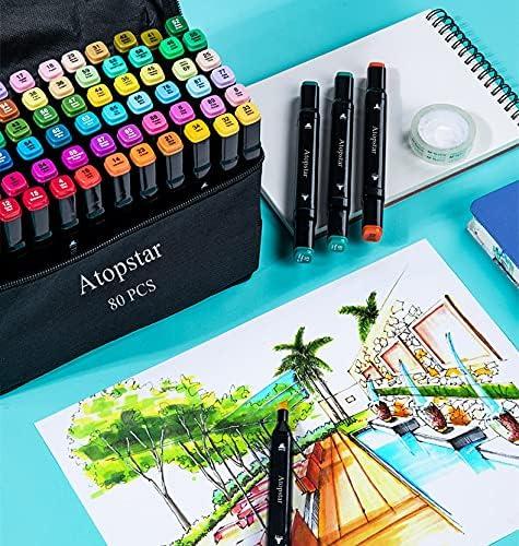  ATOPSTAR 168 Colors Alcohol Markers Paint Permanent Art Markers  Pecfect for Kids Drawing and Adult Coloring Books Painting Gift(168 Pcs) :  Office Products