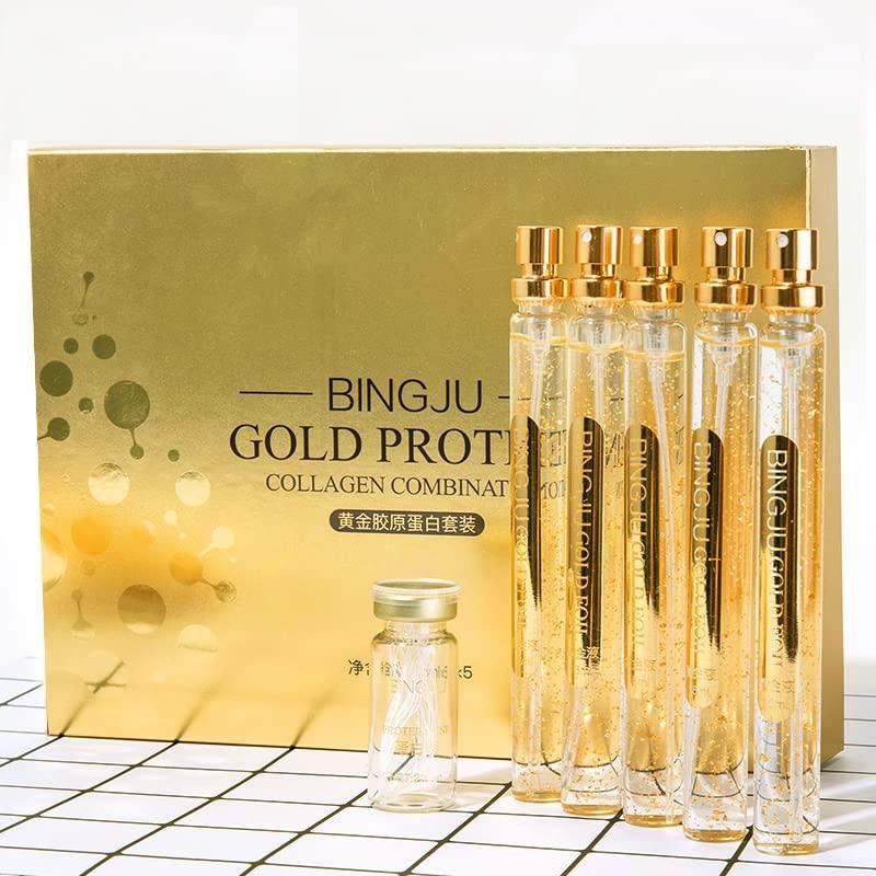 LANBENA GOLD SILK COLLAGEN SERUM 7本セット Private Label 24K Gold Advanced Collagen Serum - Anti Aging Skin
