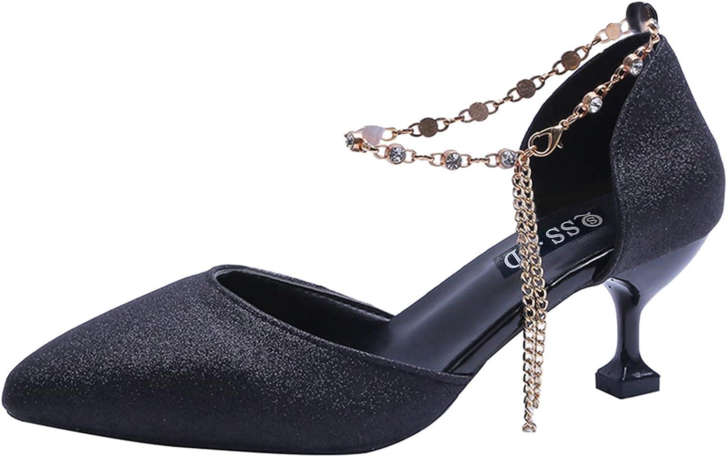 Designer Rhinestone Ankle Strap Sandals For Women Sexy Black High Heel  Embellished Bridal Shoes With Box From Cplv1, $23.53 | DHgate.Com