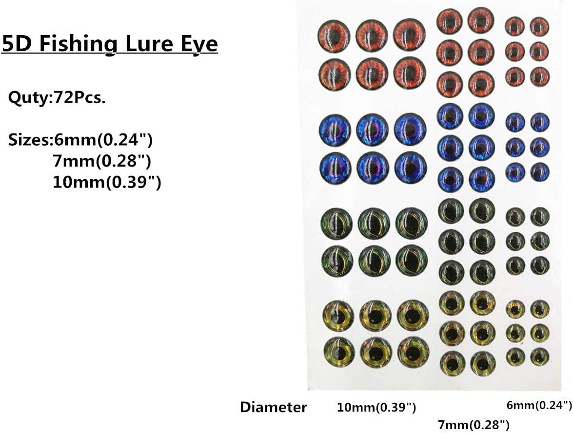 Drchoer Fishing Lure Eye 2D/3D/4D/5D Lifelike Realistic Artificial