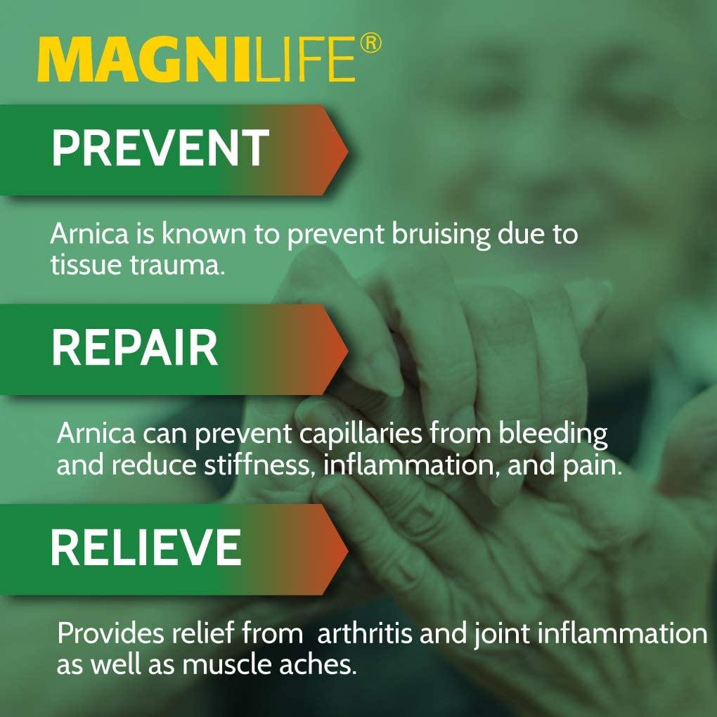 MagniLife Arnica Pain Relief Gel, Fast Acting Neck and Back Pain Relief