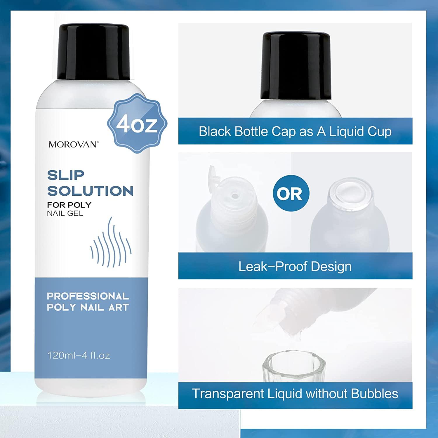 Morovan Poly Gel Slip Solution 120ml Extension Nail Liquid Slip