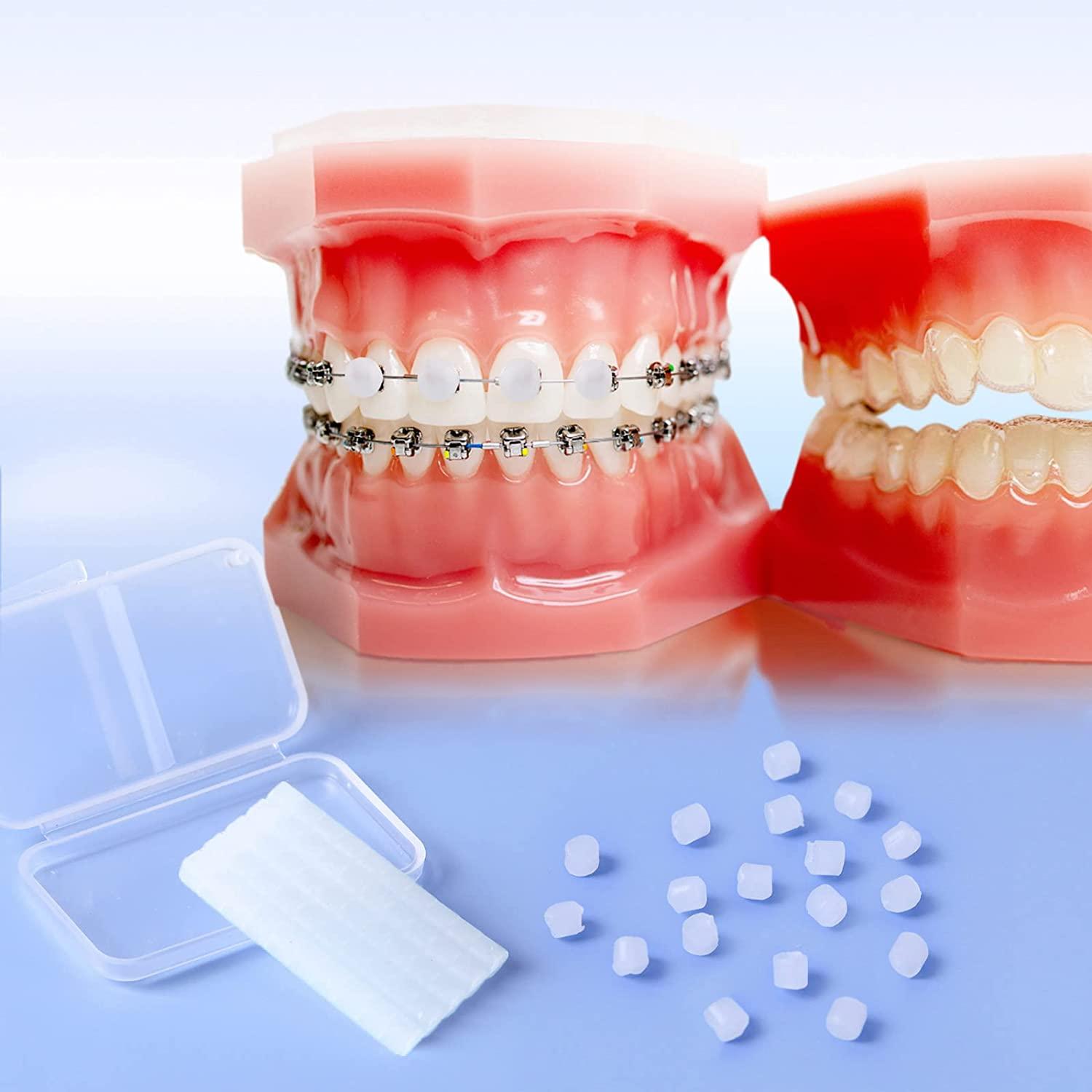 Braces Wax,10 Pack JMU Orthodontic Wax for Braces & Aligners, Precut 500 Wax Dots, Dental Wax